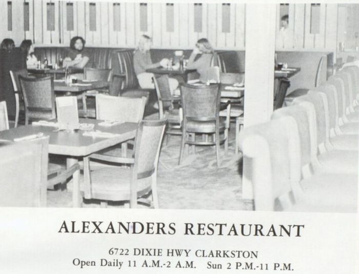 Tally-Ho Restaurant - Old Yearbook Ad For Alexanders (newer photo)